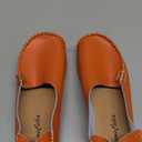 VenusCelia Women's Natural Comfort Walking Flat Loafer (5, Orange)
