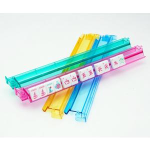4-Piece Mahjong Racks with Pushers - Siamese Style Tile Rack Set - Durable Mah Jongg Accessories with Tile Pushers for Women & Players (Style-2)