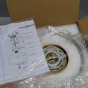 Glass Ceiling Light, Clear Ribbed Glass Ceiling Light Fixture with Gold Metal Frame, Modern Semi Flush Mount Ceiling Light for Hallway,Entryway, Bedroom, Bathroom, Kitchen