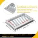 16 x 10 Inch Door Air Vent Cover, Aluminum Grille Ventilation Cover, Louvered Door Vent Grille, for Cabinet Wardrobe Door, Silver Tone
