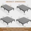 HUEIIS Bunkie Board Queen Size(56 * 78") 10MM, Heavy Duty Bed Support Board Under Mattress, Foldable Spring Box, Low Profile Bed Base, Noise Minimizing, Breathable, Anti-Sag, Easy Assembly