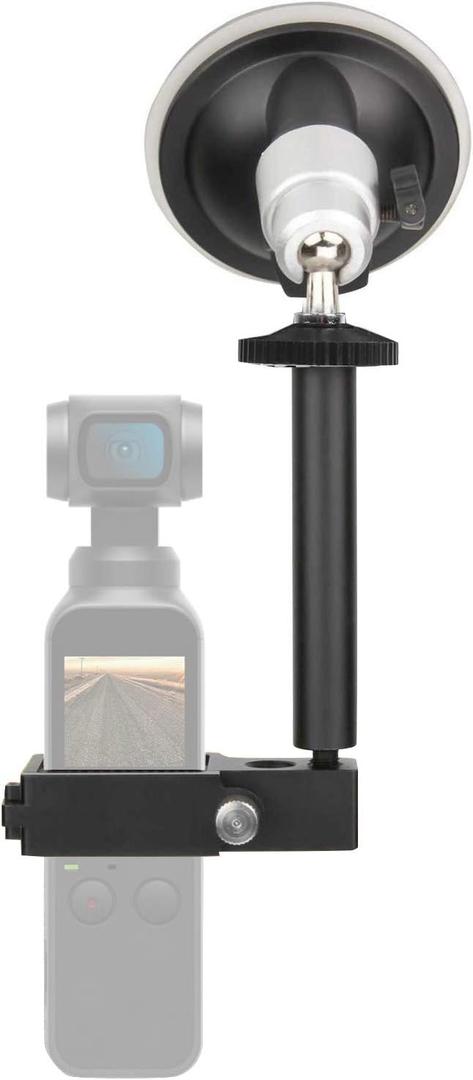 Camera Suction Mount, 3/8 & 1/4 Car Bracket Windshield Mount Bracket Suction Cup Holder, Camera Stand for DJI OSMO Pocket/Pocket 2 Camera