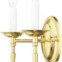 Livex Lighting 5122-02 Williamsburgh 2-Light Wall Sconce, Polished Brass