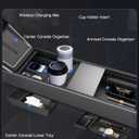 Center Console Organizer Tray for Tesla Model Y Juniper 2026 2025 (Premium & Performance), 8PCS - PC Material & Silent Silicone Armrest Storage Box Bottom Liners Wireless Charging Pad Cup Holder
