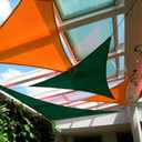 Patio Paradise 12' x 12' x 12' Sun Shade Sail Triangle Canopy Shade Cloth Fabric Sunlight Block Patio Pergola Cover HDPE Deck Awning for Outdoor Backyard Roof Shading, Green