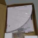 No-Drill Corner Shelf Wall Mount, 5-Tier Floating Corner Bookshelf with Hooks, Space-Saving Zigzag Plant Shelf for Bedroom, Living Room, Bathroom, Home Office (White)