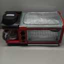 Nostalgia 3-in-1 Breakfast Station - Includes Coffee Maker, Non-Stick Griddle, and 4-Slice Toaster Oven - Versatile Breakfast Maker with Timer - Red