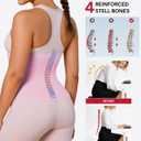 Nebility Waist Trainer for Women Corset Shapewear with Zipper Sweat Waist Trimmer Faja Body Shaper Workout Waist Cincher (Pink)