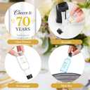 Funnymoom 50 Sets 70th Birthday Party Favors for Guests Include 1.7 oz Mini Liquor Bottles and Thank You Cards Cheers to 70 Years Alcohol Shot Bottles with 5 Funnel for Birthday Anniversary Favors