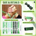 50 Pcs Mental Health Awareness Bracelets Ribbon with 50 Pcs Positive Affirmation Cards Mental Health Hope Green Ribbons Wristbands for Party Favors Fundraising Mental Health Awareness Gifts