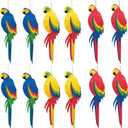 Fun Express 21" Jumbo Multicolored Foam Parrots 12 Pack - Luau Party Decorations Hawaiian Tropical Decor | Tiki Party Supplies for Rainforest VBS Jungle Theme Birthday | Summer Hanging Bird Decor | Luau Party Decorations, Hawaiian Tropical Decor, Tiki Party Supplies, Summer Hanging Bird Decor