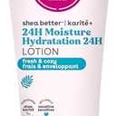 eos 24H Moisture Travel Body Lotion- Fresh & Cozy, Travel Size Essential, Toiletries, Mini Body Lotion, 2.5 fl oz