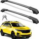 Lockable Roof Rack Cross Bars 220lbs Compatible with 2018-2024 Chevy Chevrolet Equinox & GMC Terrain 2018-2024(Not for EV), Heavy Duty Aluminum Roof Rails Crossbars Canoe Black Luggage.