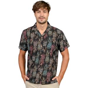 INGEAR Men's Short Sleeve Aloha Shirts Summer Beach Button Down Shirts Vacation Shirts Short Sleeve Casual Hawaiin Shirt (X-Large, Multi Pineapple)