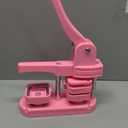 Button Maker Machine, Square Button Maker Kit, No Installation Required 50 Mm/1.97 Inch DIY Pin Badge Button Maker Press Machine Badge Punch Press with 100 Button Supplies,Pink-PinBadges