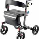 Rollator Walker for Seniors with Seat, 8" All Terrain Wheels, 350 LBS
