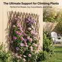 Expandable Willow Trellis & Willow Fence Panel for Climbing Plants,78x20 in