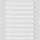 PATIKIL 12x8 Inch Aluminum Vent Cover, Screen Air Grille Ventilation Cover HVAC Louvered Grill Built-in Mesh for Home Kitchen Fireplace Bathroom Wall Ceiling, Silver