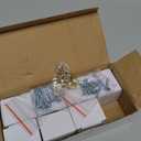 Crystal Cabinet Knobs, 8 Pack Gold Drawer Dresser Knobs, Single Hole Brass Vintage Dresser Handle for Kitchen, Cupboard, Closet,Bathroom, Dresser Drawer, Retro Oval Flower Design