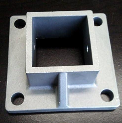 Aluminum Heavy Duty Floor Post Flange fits 2" Sq Post for Fence and Deck (2)