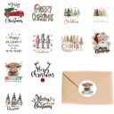 Christmas Stickers for Envelope Seals Cards Making Crafts Large 2 Inch Round Merry Christmas Holiday Label Card Vinyl Stickers for Envelopes Baked Goods Gifts Presents Bag (lights144)