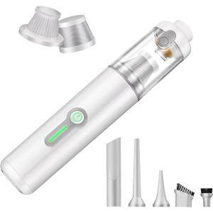 MARTISAN Cordless Car Vacuum, 4-in-1 Portable Vacuum, 20,000Pa Suction Power, 3 Sunction Modes, HEPA Filter, Vacuuming, Blowing, Inflating, Pumping, Quick Charging for Home, Office, Camping, White