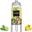 1.5 Gallon Drink Dispenser with Stand, Drink Dispensers for Parties, Beverage Dispenser with 100% Leakproof Spigot, Ideal for Lemonade, Juice, Water, Laundry Detergent Dispenser