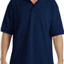 Dickies Men's Big Short-Sleeve Pique Polo Shirt (3X-Large, Dark Navy V1)