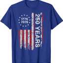 250 Years America Anniversary 250th Independence Day Freedom T-Shirt, Medium