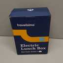 TRAVELISIMO Electric Lunch Box for Adults 100W Heated Lunch Box For Men 1.5L Stainless Steel Portable Food Warmer, 12/24/110V for Travel & Work, Loncheras Electricas Para Calentar almuerzo (Dark Green)