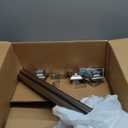 Ivilon Drapery Treatment Window Curtain Rod - Square Design 1 1/8 Rod. 28 to 48 Inch, Satin Nickel