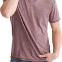 Lucky Brand Men's Venice Burnout V Neck Tee (Medium, Port Royale)
