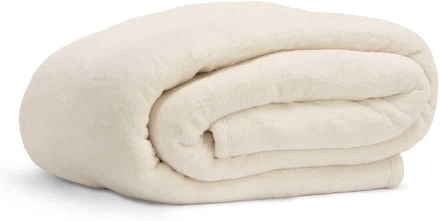 Jennifer Adams Ultra-Plush Blanket King/California King, Soft and Lightweight Cloud Bed Blankets (Ivory)