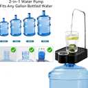 Drinking Water Dispenser Pump, Electric Desktop Water Pump for Universal Bottle, USB Charging, 5 Gallon Water Jug Pump for Home, Office, Outdoor