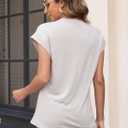 Womens Summer Tops Spring Outfits 2026 Fashion Casual Dressy T Shirts Cap Sleeve Workout Clothes Going Out Trendy Vacation (M)