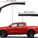 Lightronic Extra Durable Clip-on in-Channel Auto Vent Window Visors, Fits 2019-2023 Ford Ranger SuperCrew, UV-Protection Rain Guards, Original Wind Deflectors, Dark Smoke, 4-Pcs