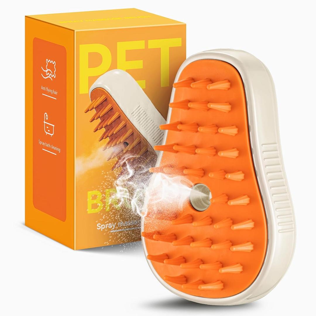 2 x 3 In 1 Pet Brush for Shedding, Portable Hair Removal Tool for Cats and Dogs, Deshedding Grooming Brush for Indoor Pets