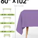 Pureegg Rectangle Table Cloth 60" x 102" Durable Polyester Tablecloth Offers Reusable & Washable Protection, Ideal for Outdoor Party, Picnic, Wedding, Banquet and Birthday, 2 Pack, Lavender