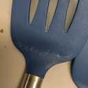 HOTEC Silicone Spatula Set of 2 Heat-Resistant 600F & BPA-Free Kitchen SaptulaTurner with Stainless Steel Handles, Slotted & Solid Spatulas for Nonstick Cookware, 13.7 Inch, Classic Blue