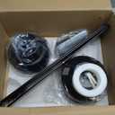 Asyko Ceiling Fans with Lights, 46" Low Profile Ceiling Fan with Light and Remote Control, Flush Mount, Reversible, Dimmable LED, Noiseless, Brown Ceiling Fan for Bedroom, Dining Room