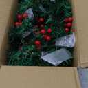 9 Foot Christmas Lighted Garland, Battery Operated Christmas Garland with Lights, Pre Lit Garland Wreath for Indoor Home Winter Holiday New Year Xmas Decorations