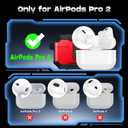 for AirPods Pro 2 Case Cover [Safety Lock] [Magnetic One-Click Open] [Military Shockproof Armor] Double Rugged Outdoor Wireless Charging Case for AirPods Pro 2nd Generation with Keychain, Red