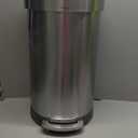 simplehuman 45 Liter/ 12 Gallon Semi-Round Hands-Free Step Trash Can, Brushed