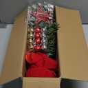 Joiedomi 24 Inch/2FT Tabletop Mini Christmas Prelit Decoration, Artificial Mini Xmas Pine Tree with Prelit LED String Lights and Ornaments Decor, Christmas New Year Decoration Tree Decor