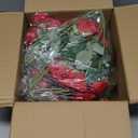 Red Roses Artificial Flowers 50 Pack in Bulk, Fake Roses Flowers Realistic Roses for Wedding Home Party Decoration Event Gift (Red)