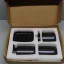 BosilunLife Ceramic Bathroom Accessories Sets - Black Bathroom Vanity Sets Accessories Soap Dispenser Toothbrush Holder Set, Soap Dish and Cotton Swab Jars, Bath Accessories Sets for Bathroom