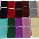 36 Yards 1 1/2" inch Color Velvet Ribbon Single Face Chocker Ribbon For Package Wrapping, Hair Bow Clips Making, Sewing, Baby Headbands, Wreath, Wedding Decorations (Multi-color 36 Yards, 1 1/2" 40mm)