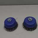 SALI 2 Pack Wire Cup Brush, 4 Inch Twisted Knotted Cup Brush for Grinders, with 5/8-11 Inch Arbor for Heavy Cleaning Rust, Stripping and Abrasive, for Angle Grinder