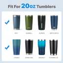 20 oz Tumbler Lids for Yeti, SUNWILL, WETOWETO Tumbler and More, 2 Pack Spill Proof Lids for 20oz Tumblers, Cup (Green)