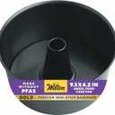 Wilton Gold Non-Stick 9.37 in. Angel Food Tube Cake Pan, Stainless Steel Bakeware, Made without PFAS
